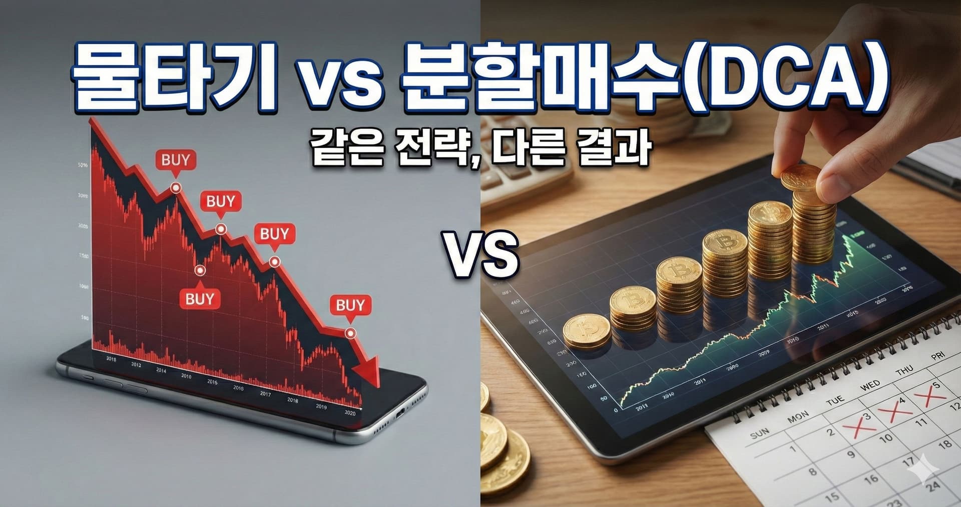 물타기 vs 분할매수 비교