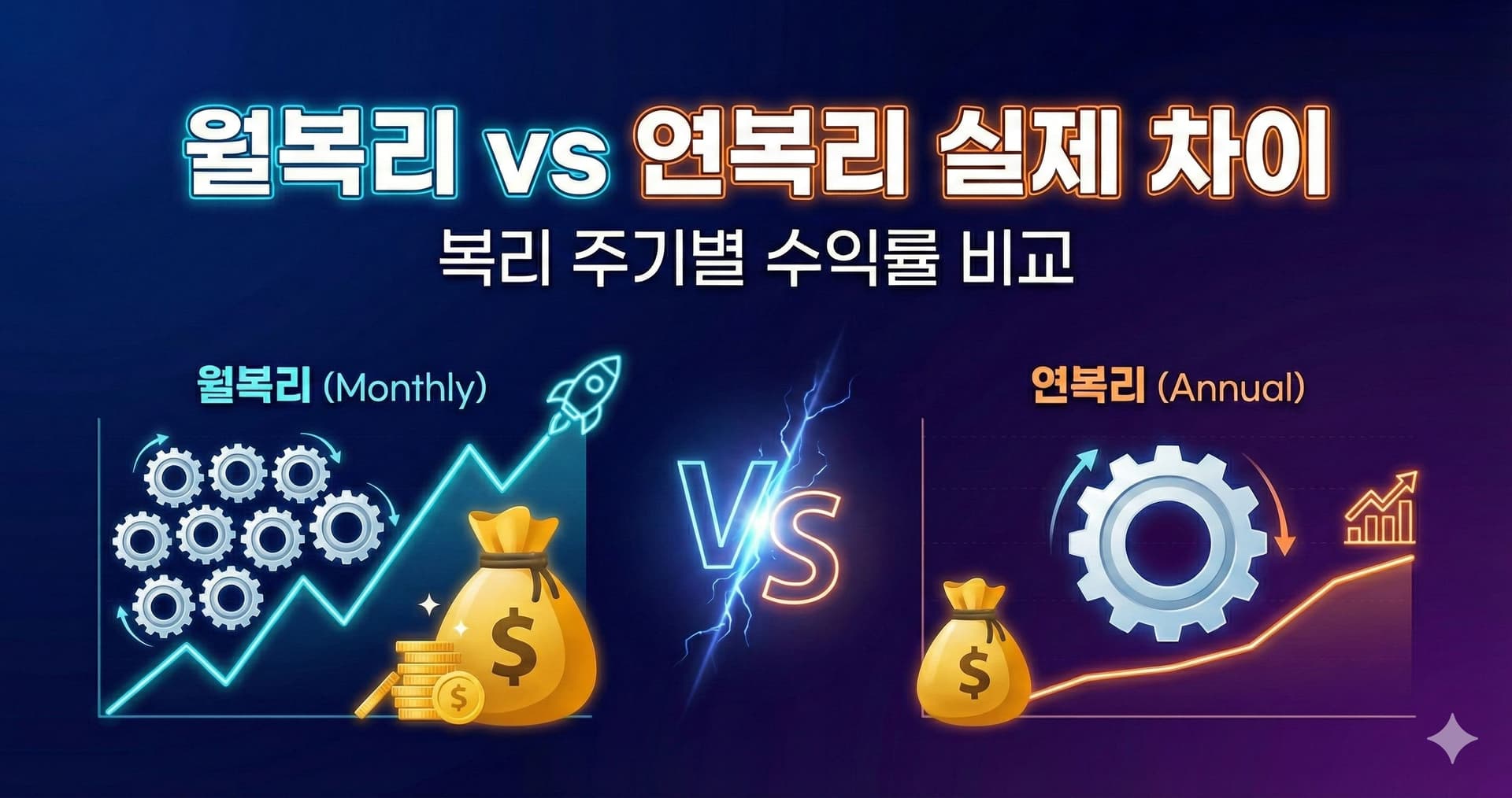 월복리 vs 연복리 수익 비교