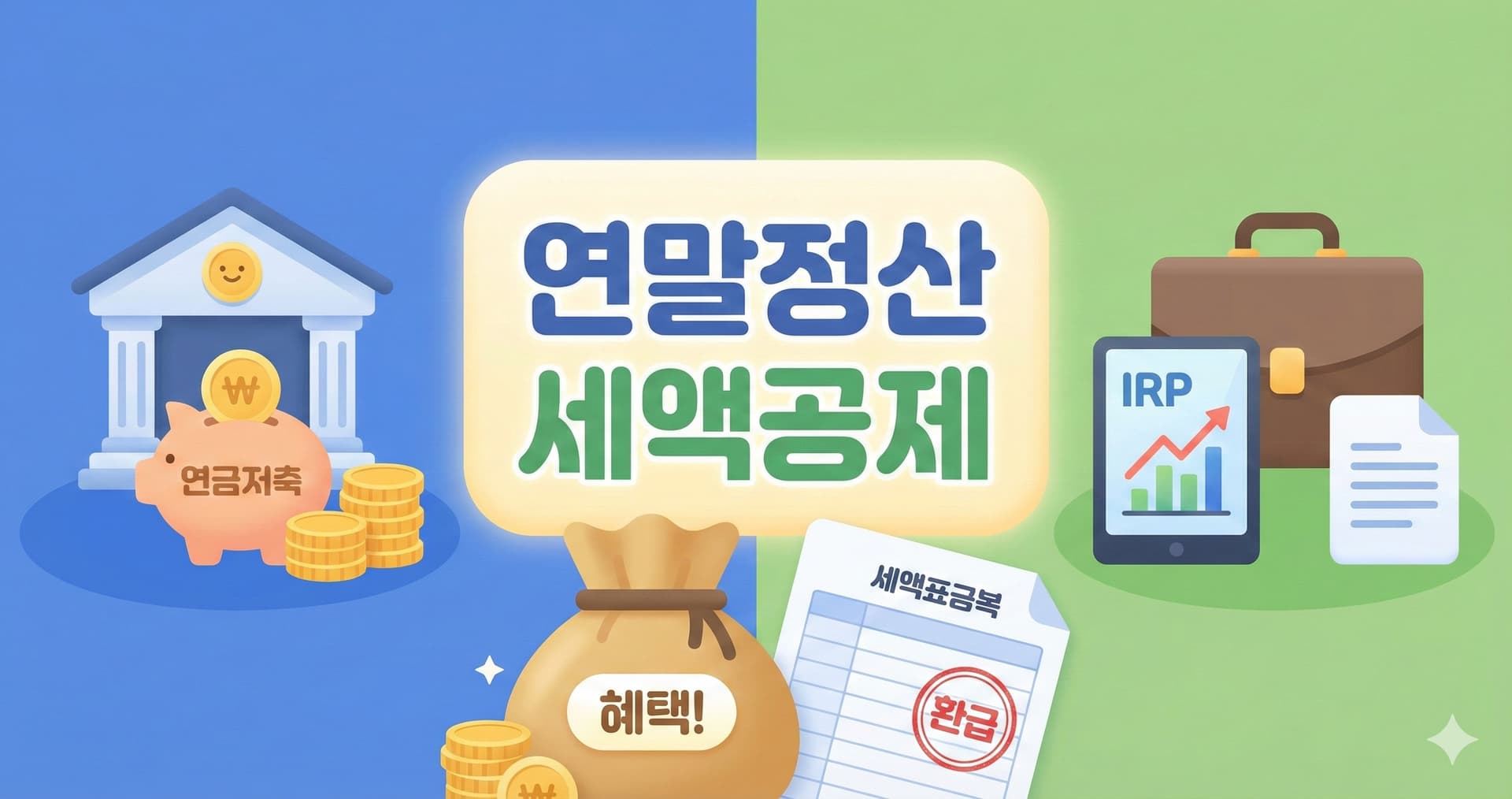 연금저축 대 IRP 비교 일러스트